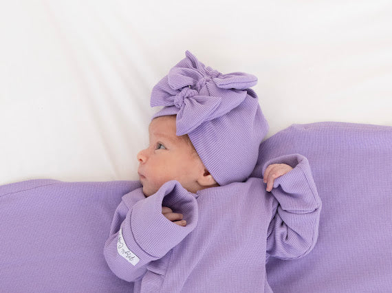 Ribbed Lilac Turban