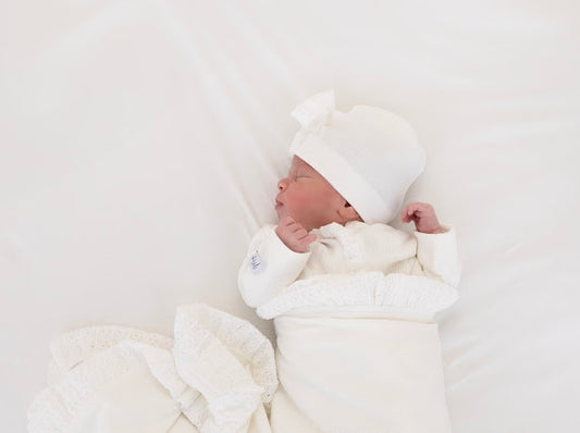 White Blossom - Swaddle Blanket