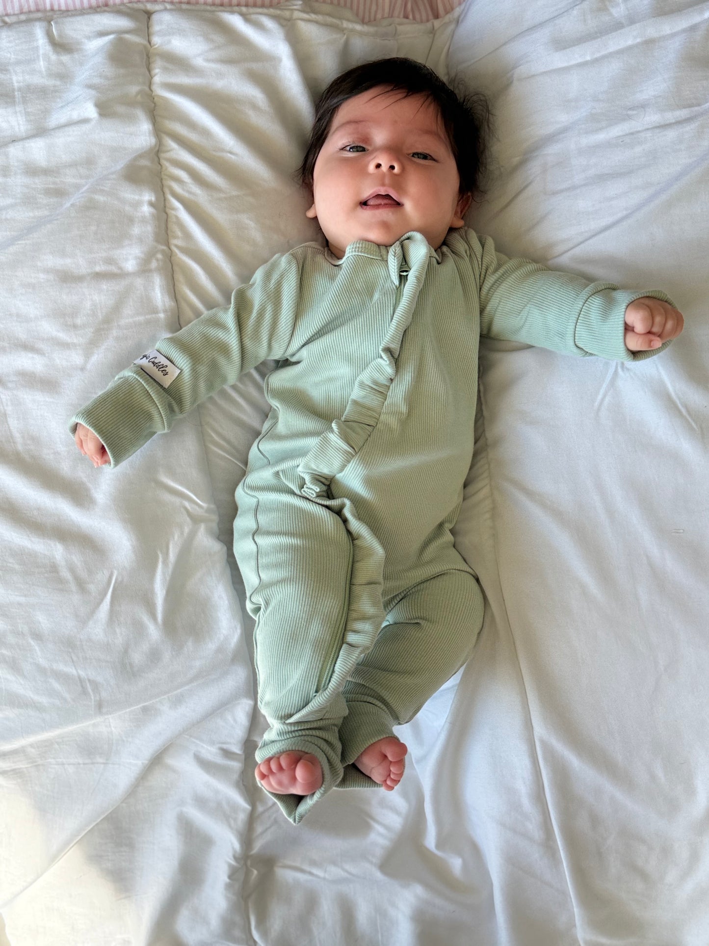 Pine - Baby Overall (with ruffles)