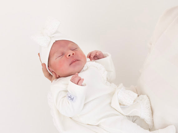 WHITE blossom - Baby Overall (with Ruffles)