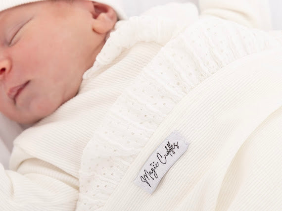 White Blossom - Swaddle Blanket