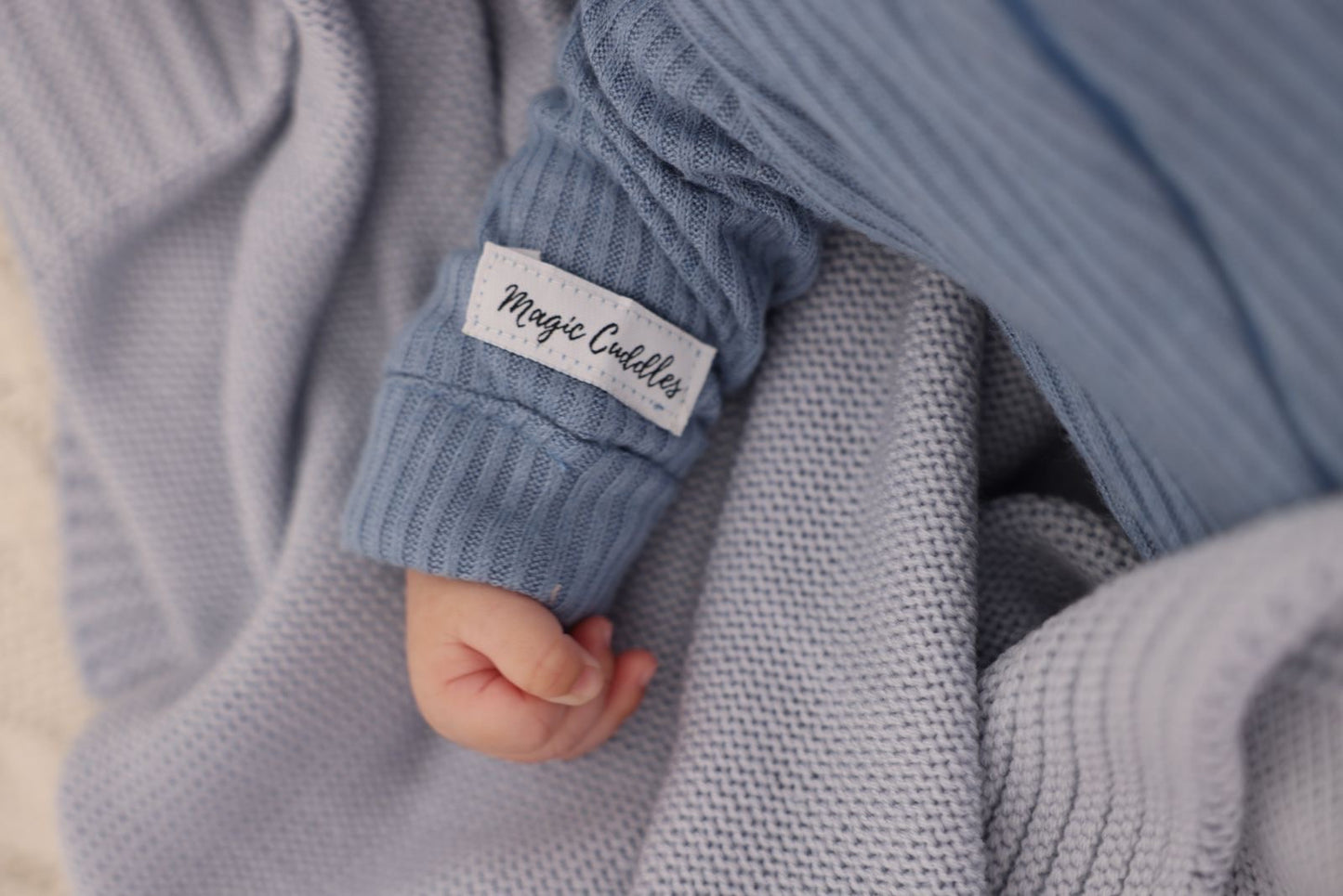Soft Fleece Warm Blue - Baby Overall (without ruffles)