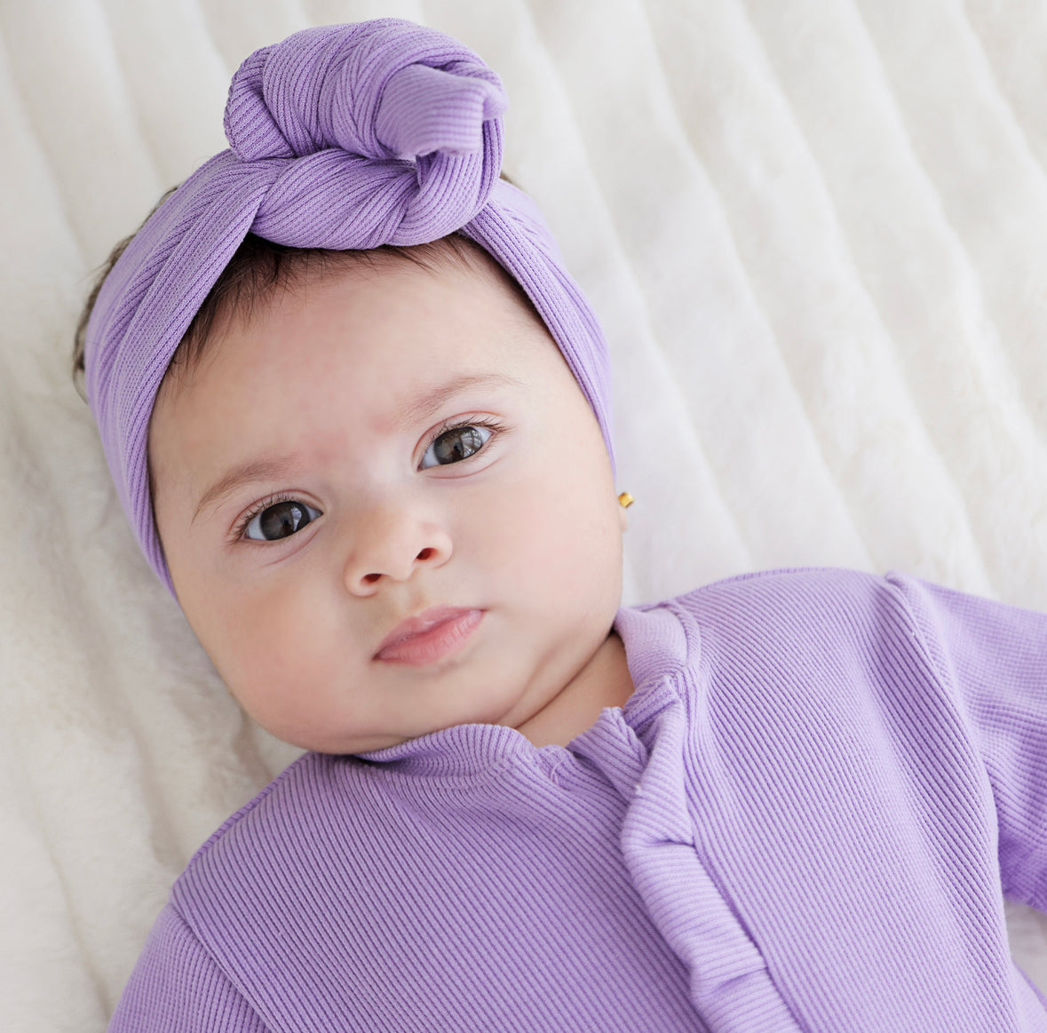 Ribbed Lilac Headband