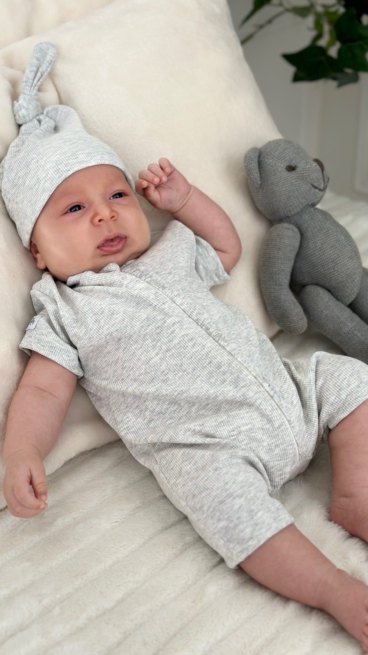 Light grey short sleeve - Baby Overall