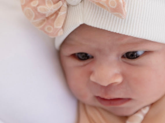 Peach floral Turban