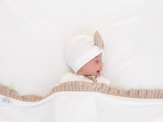 Beige Blossom - Swaddle Blanket