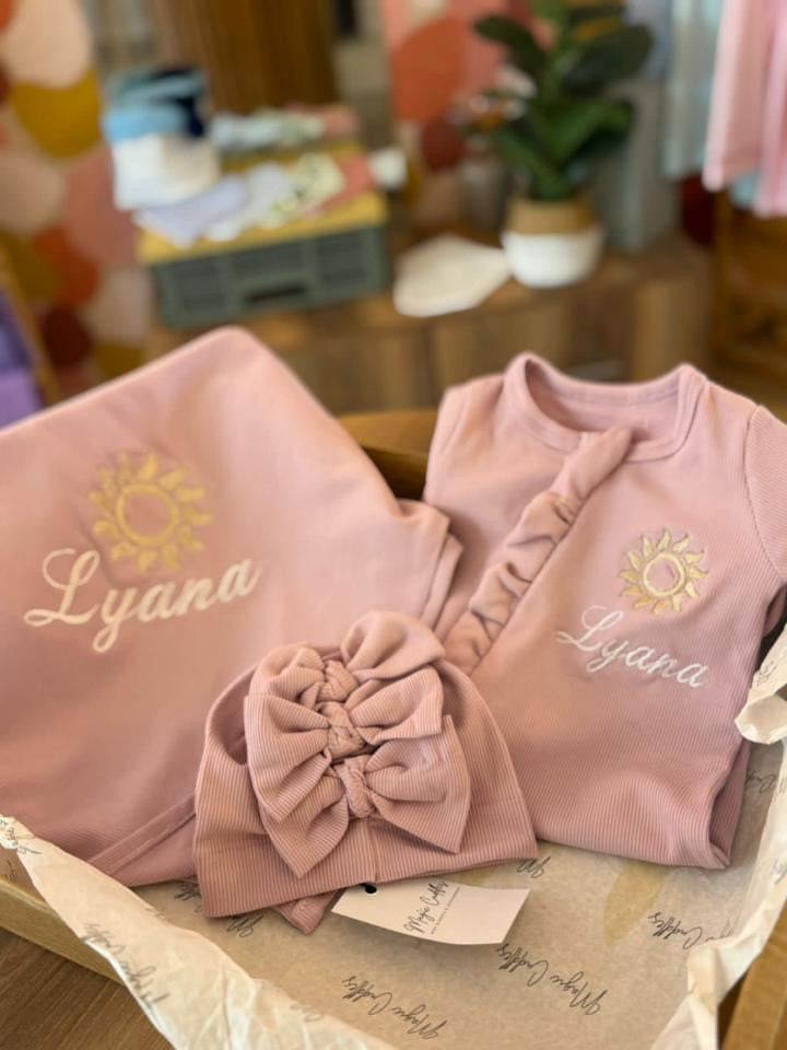 All in PINK! (pink blanket with pink ruffles overall and headpiece)