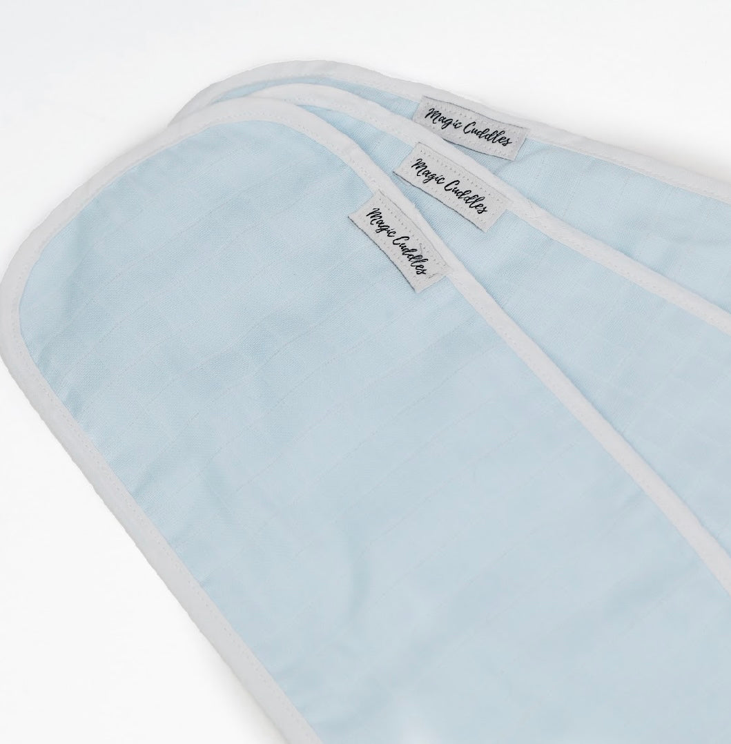 Blue muslin - Burp Cloth