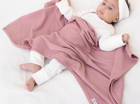 Rose Ribbed - Swaddle Blanket