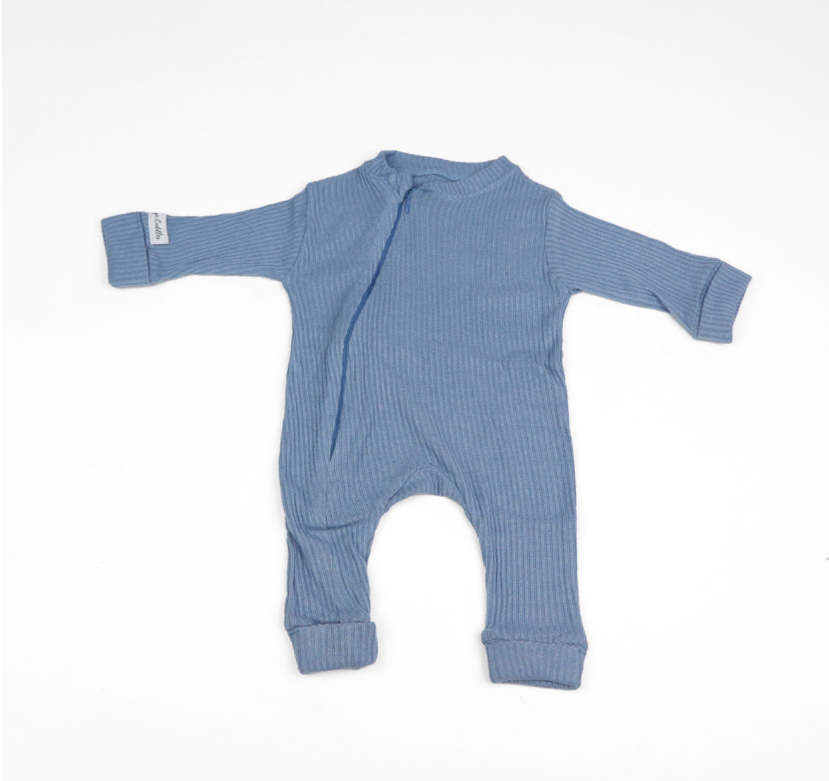 Soft Fleece Warm Blue - Baby Overall (without ruffles)