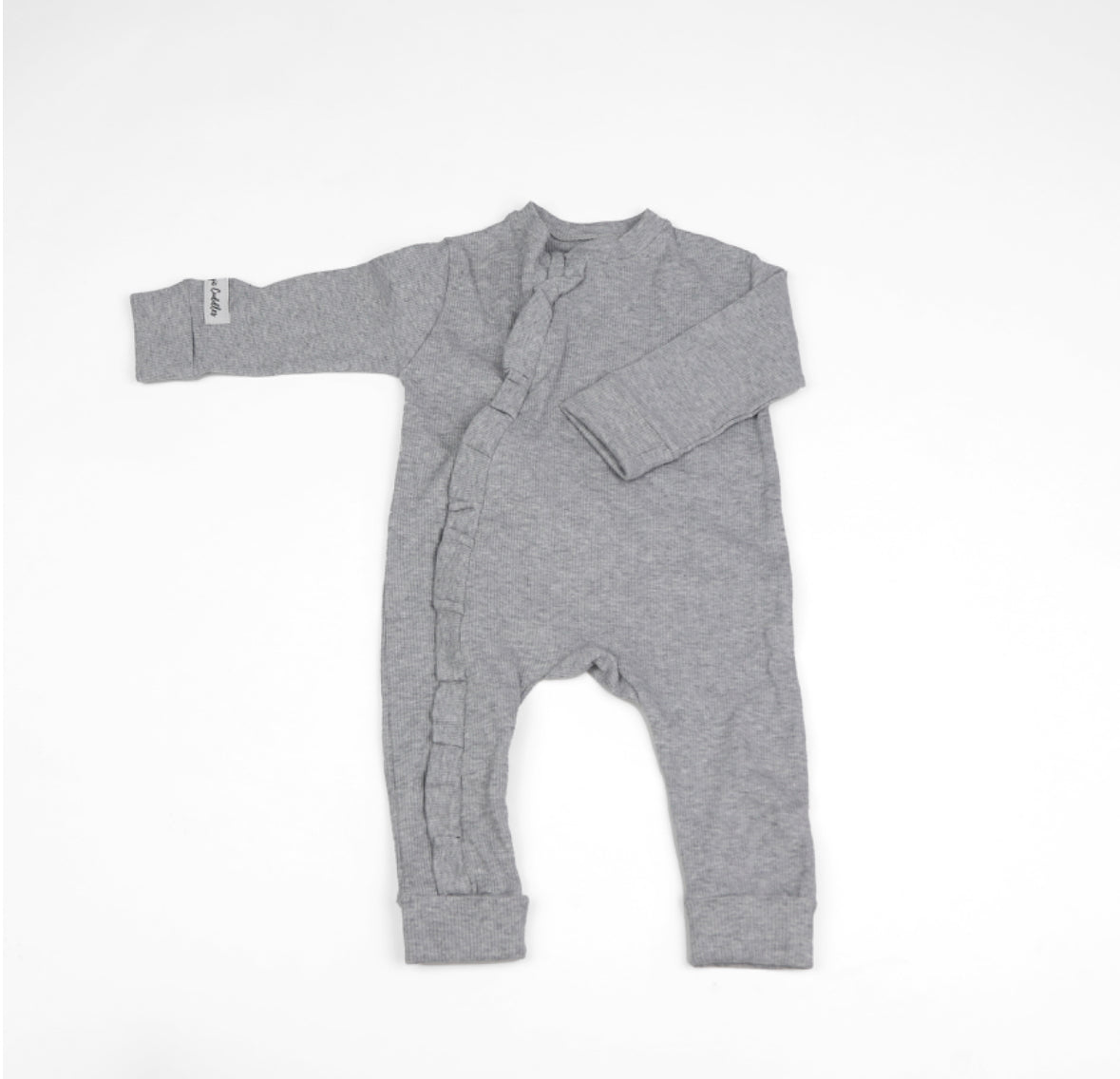 Grey - Baby Overall (with ruffles)