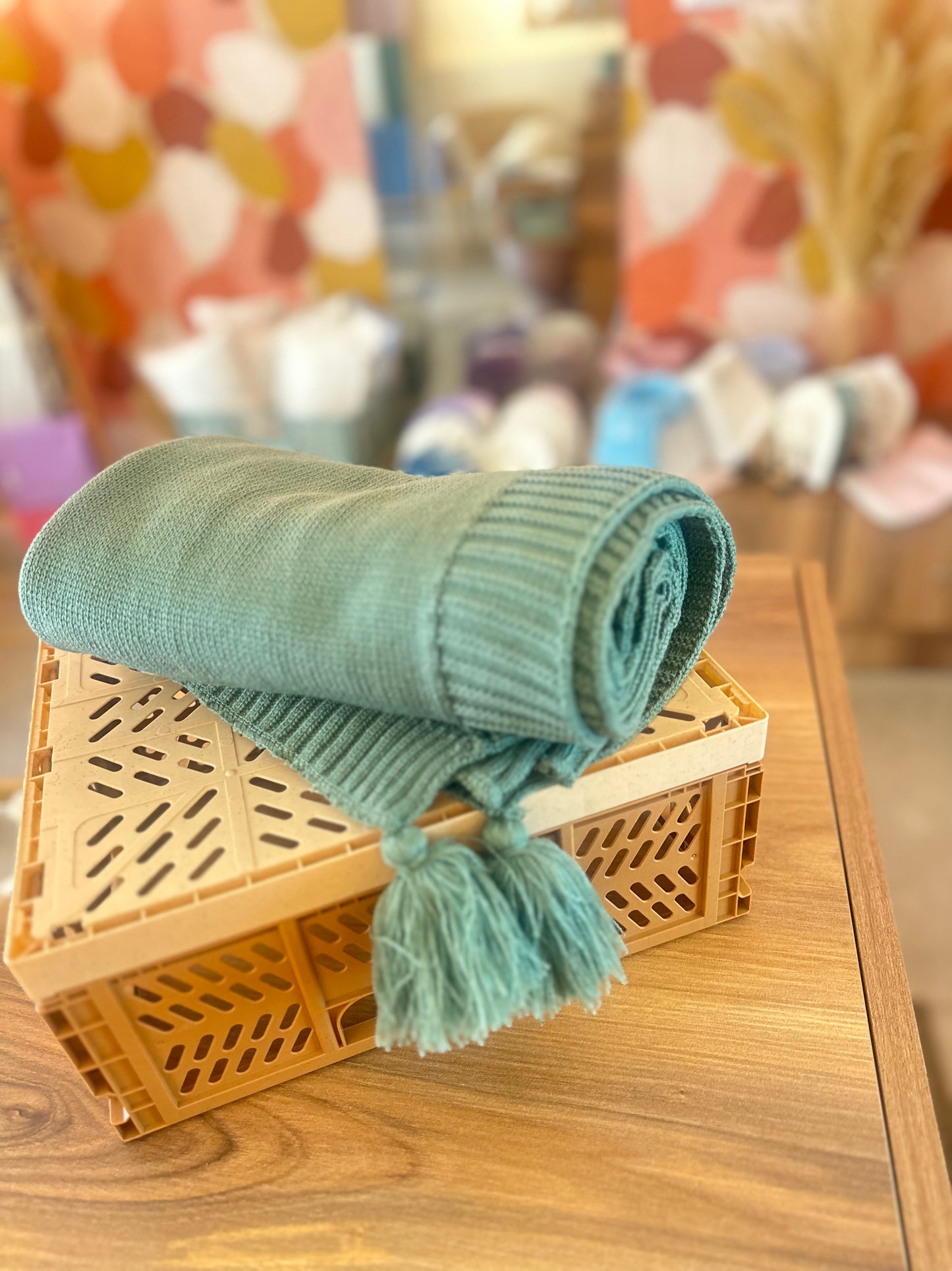 Mint green - POMPOM Blanket