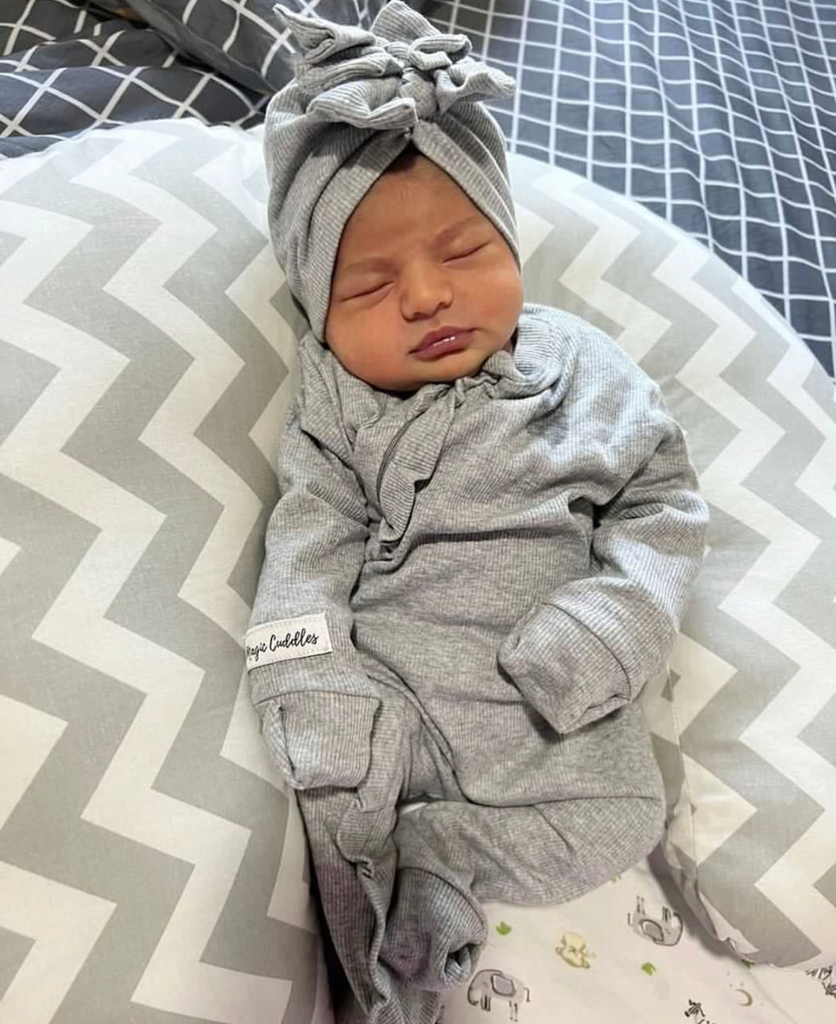 Grey - Baby Overall (with ruffles)