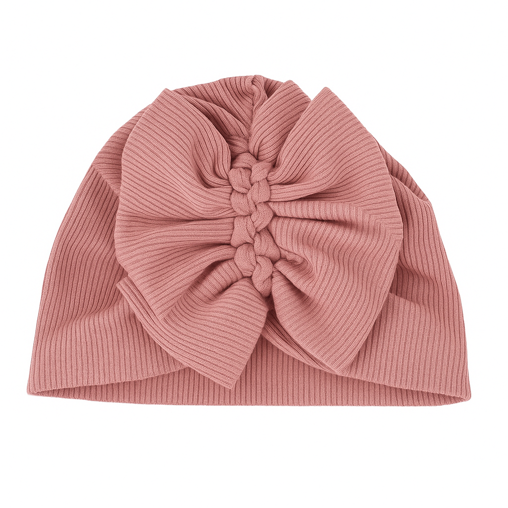 Rose ribbed Turban