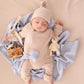 BABY BLUE - POMPOM Blanket