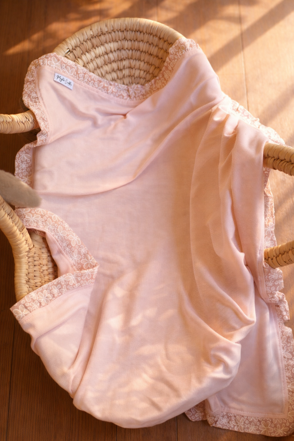 Peach floral - Swaddle Blanket