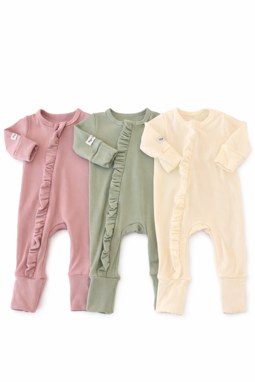 Set of 3 Baby Overalls(Pink,mint,white)