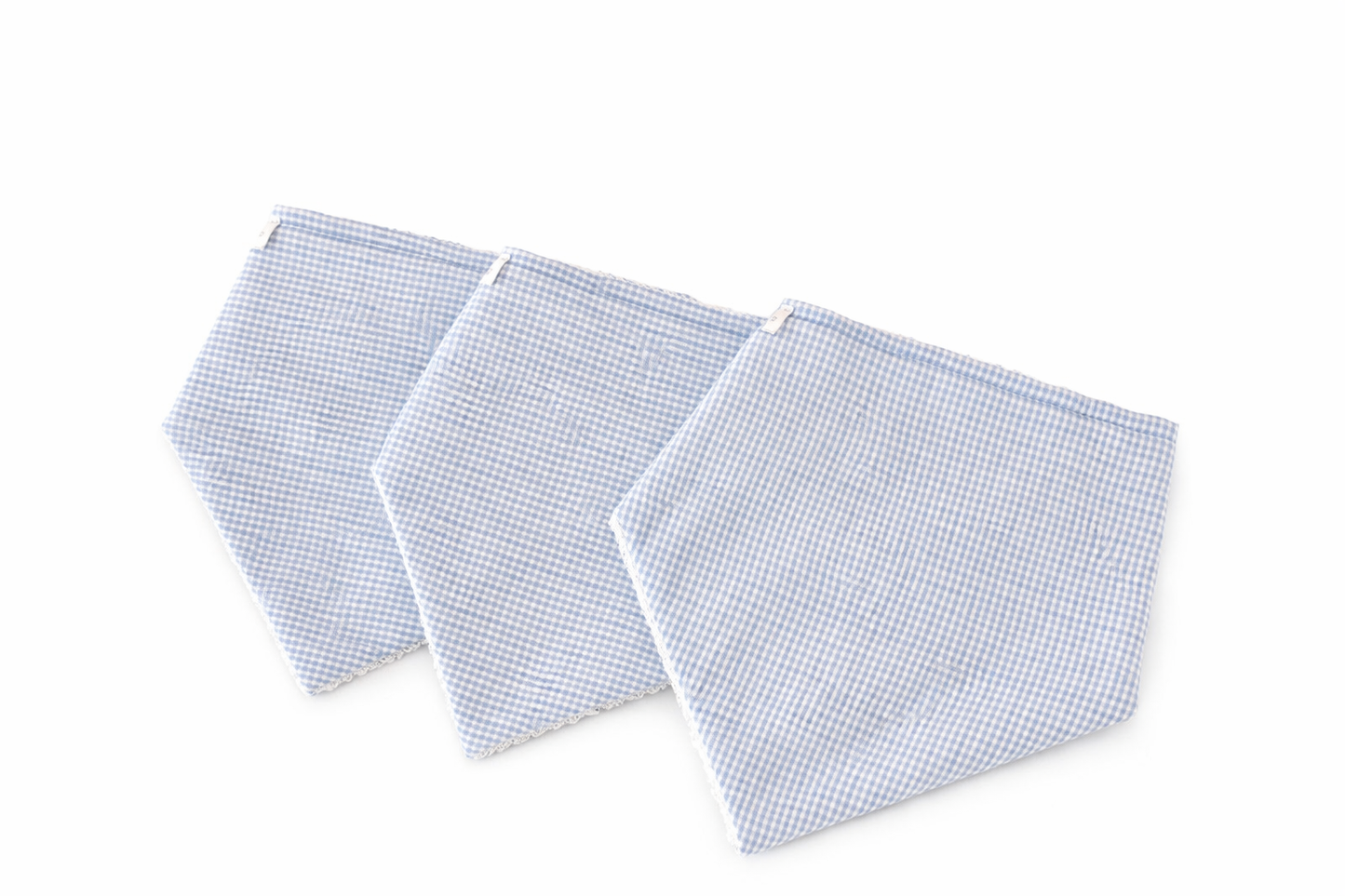 Assortment of 3 Bibs(Squared blue)
