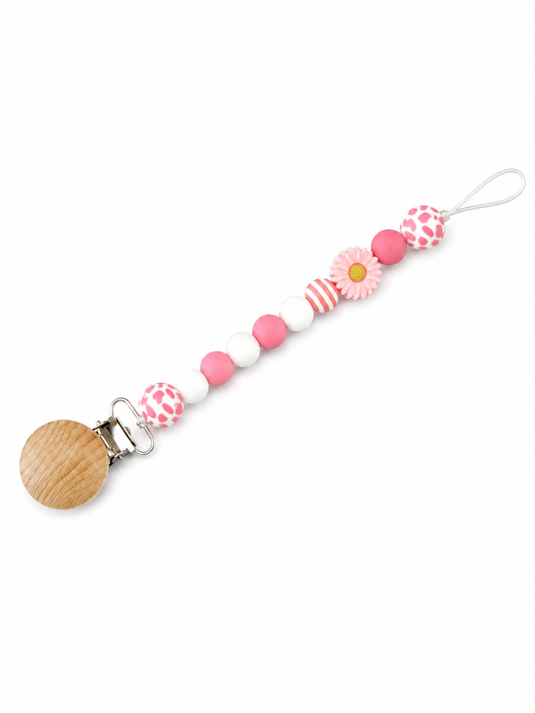 Pinky Sunflower Pacifier Holder