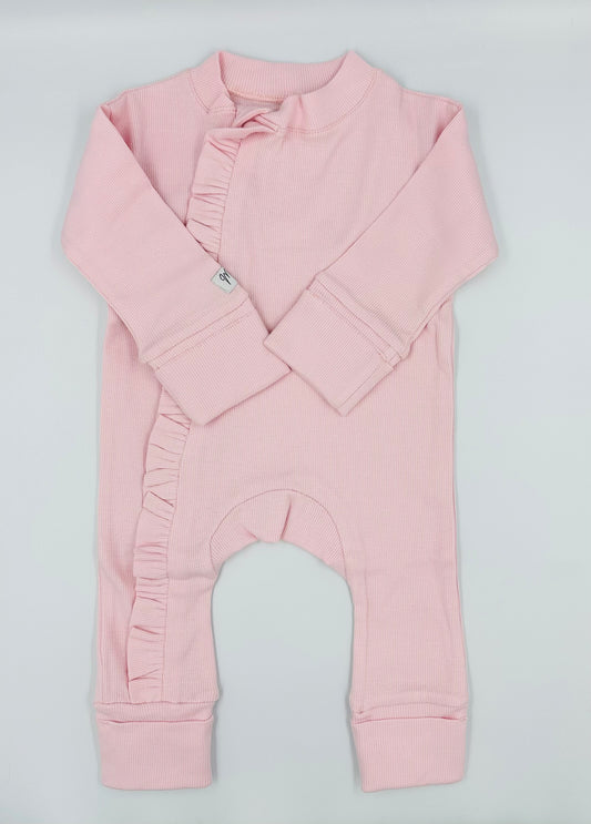 Baby pink with ruffles - Baby Overall