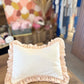 Peach ruffles pillow