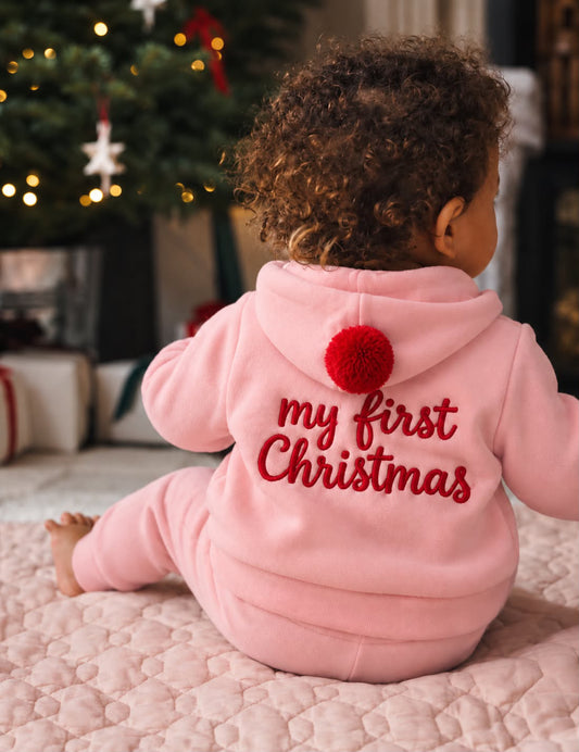 POMPOM Christmas Jogging Suit - PINK
