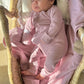 Powder pink with ruffles - Baby Overall