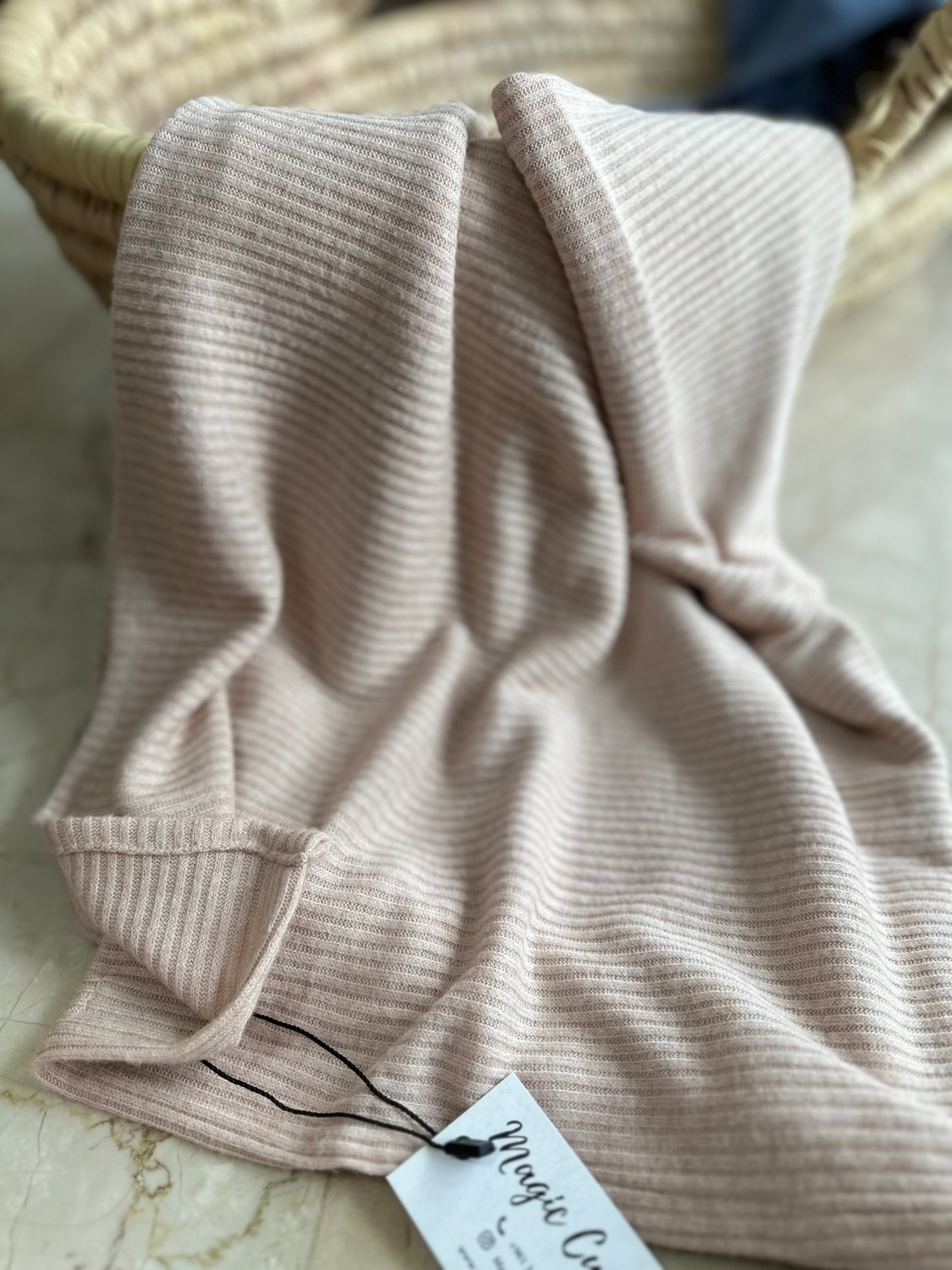Cozy Beige - soft fleece swaddle Blanket
