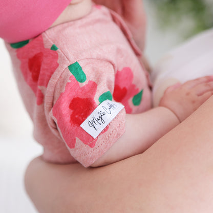 Floral short sleeve with ruffles - Baby Overall