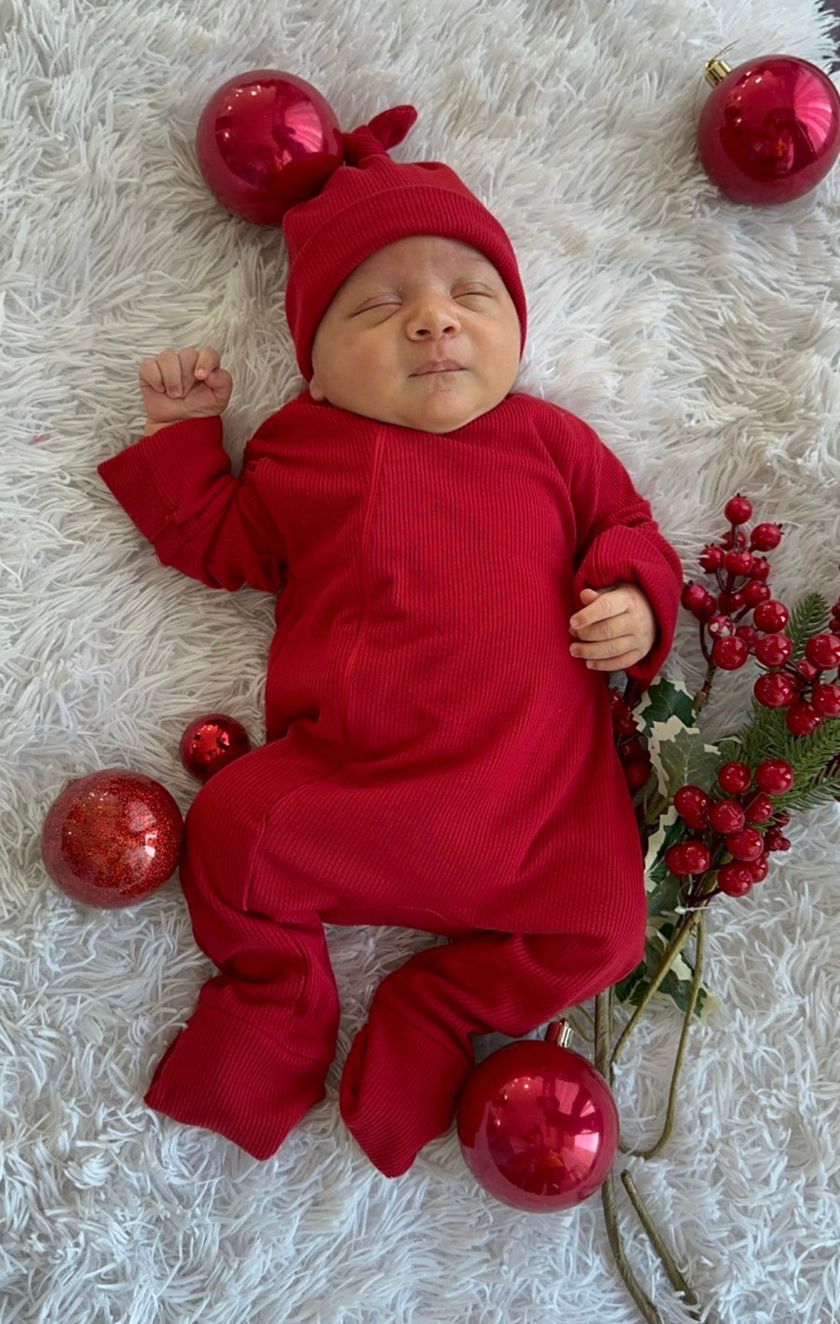 Red - Baby Overall (without ruffles)