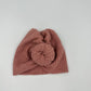 Pink Soft fleece bun Turban