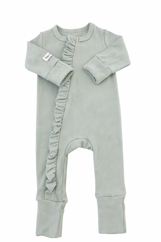 Pine - Baby Overall (with ruffles)