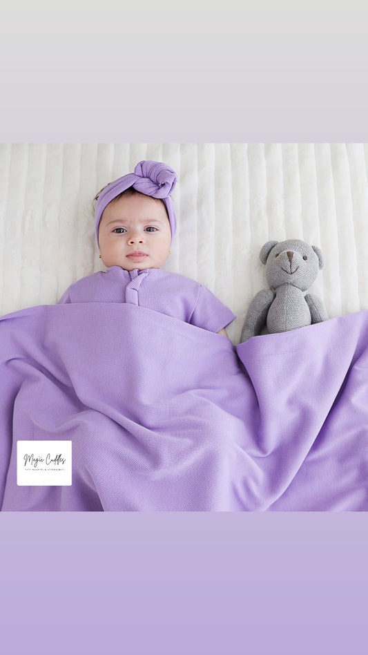 Ribbed Lilac - Swaddle Blanket