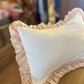 Peach ruffles pillow