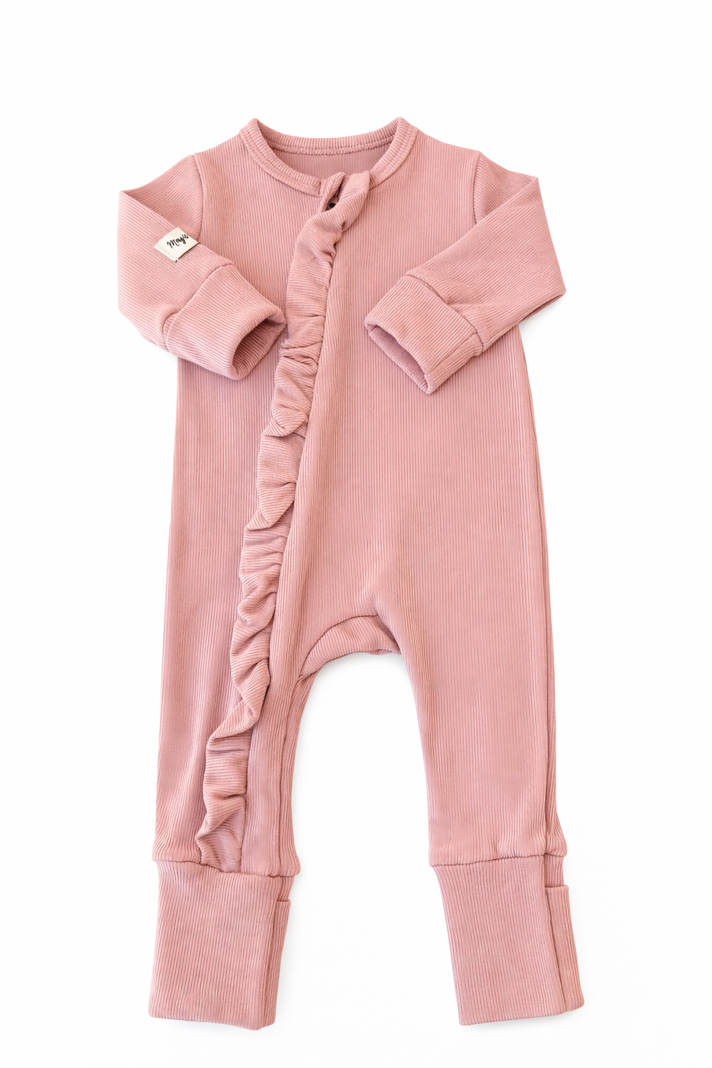 Powder pink with ruffles - Baby Overall