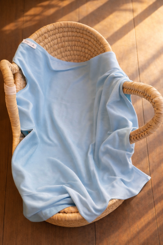 Light Baby Blue - Swaddle Blanket