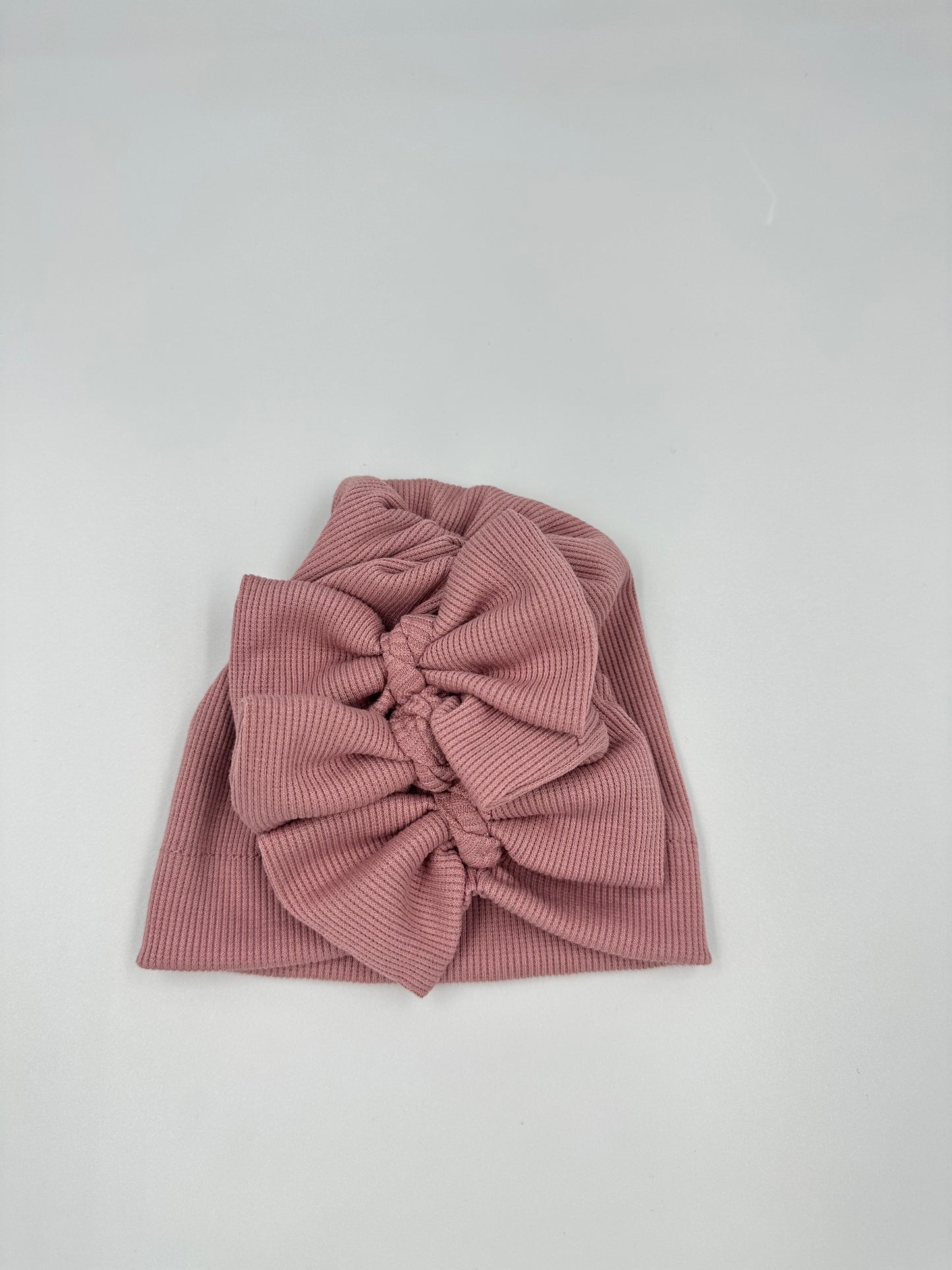 Rose ribbed Turban