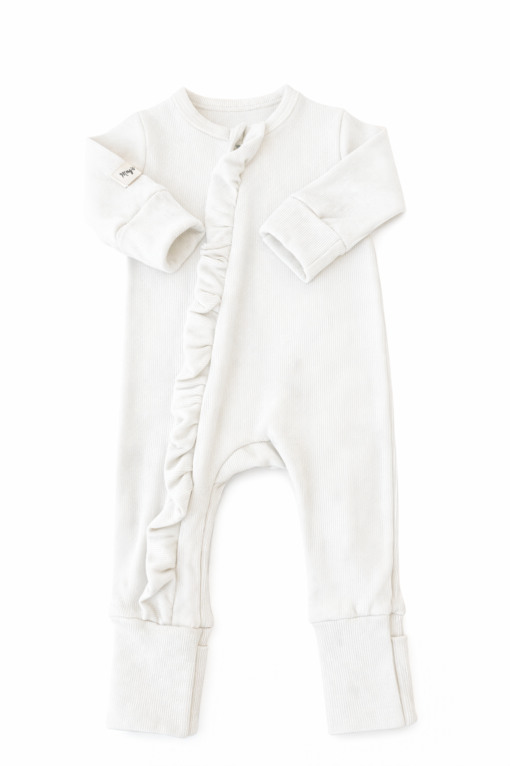 WHITE - Baby Overall (with Ruffles)