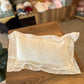 Double heart ruffles pillow