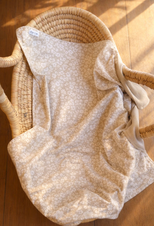 Beige Floral - Swaddle Blanket (Copy)
