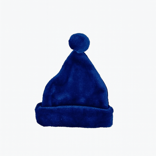 Velvet Navy Beanie