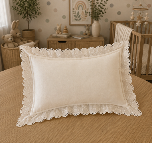 Hearts ruffles pillow
