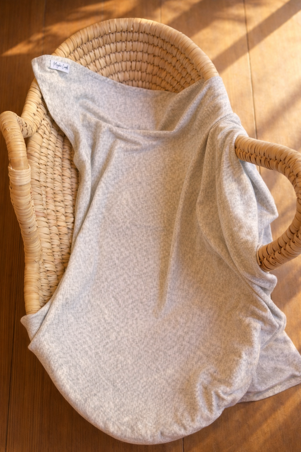 Light Grey Ribbed - Swaddle Blanket(