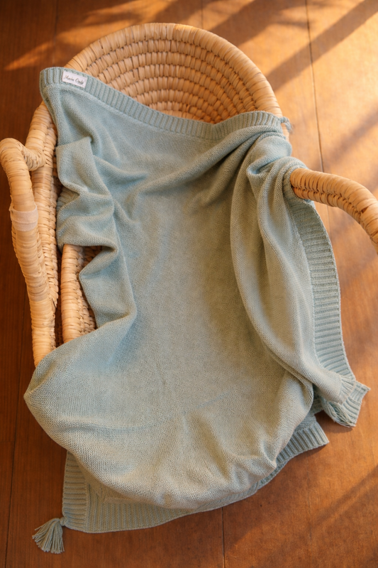 Mint green - POMPOM Blanket