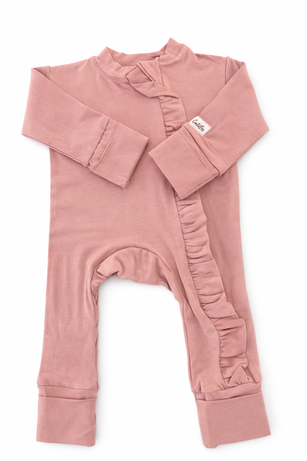 Plain Rose with ruffles - Baby Overall