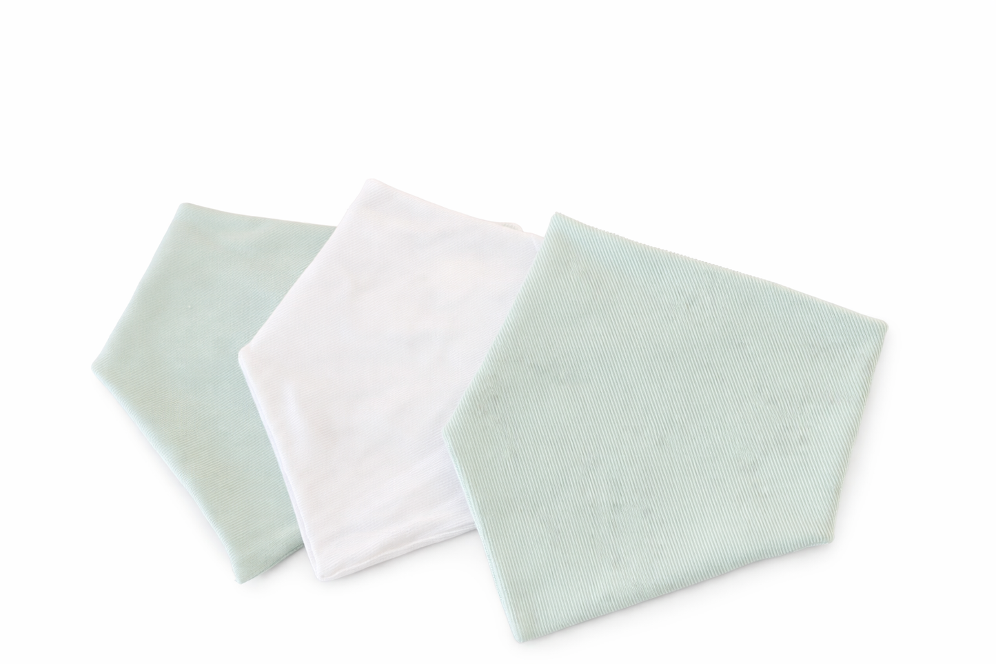 Assortment of 3 Bibs( 2 Mint,1 White)