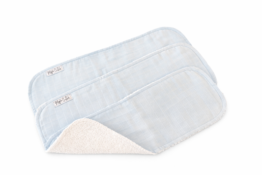 Assortment of 3 (Blue )- Burp Cloth