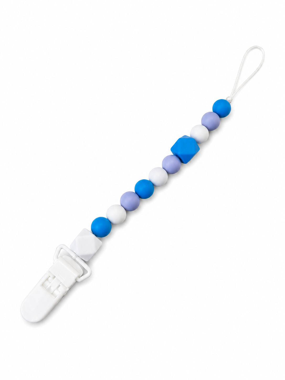 Blue Beads Pacifier Holder