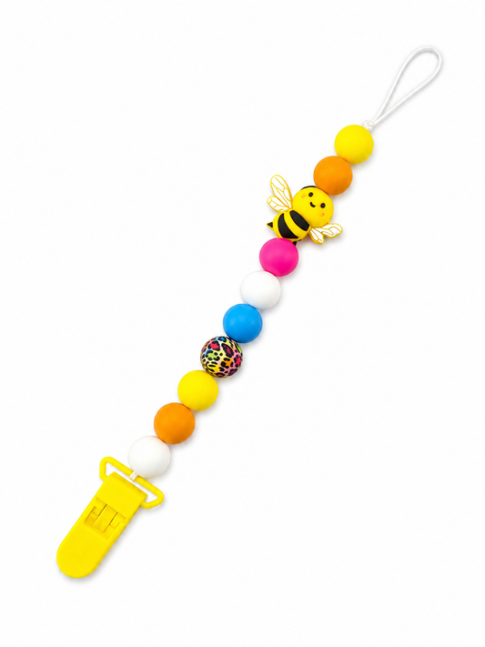 Bumble Bee Beads Pacifier Holder