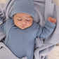 BABY BLUE - POMPOM Blanket